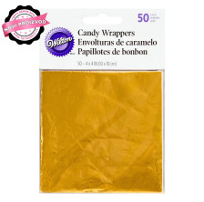 1.Listići za čokoladu - WILTON 50kom-10x10cm - GOLD